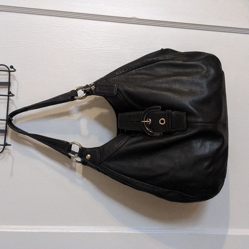 Coach Soho Vintage black triple pocket shoulder bag